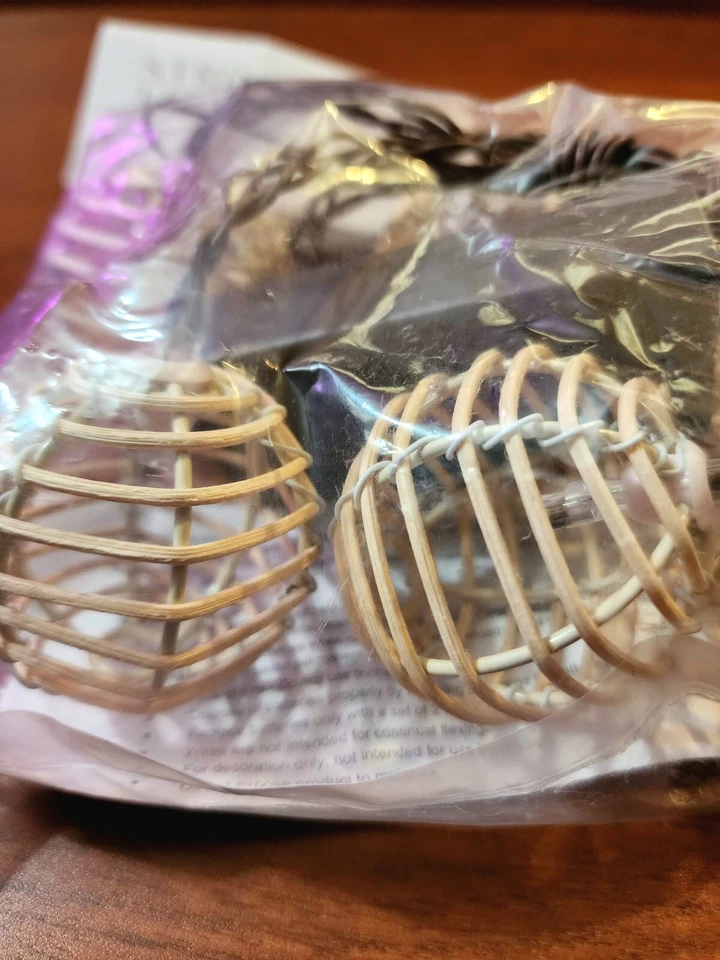 2 pack Natural Look Globe LED String Lights BullsEye Battery oper Decor - Image 3 of 4