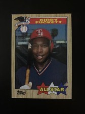 KIRBY PUCKETT 1987 TOPPS BASEBALL ALL-STAR CARD #611 TWINS ID:0091
