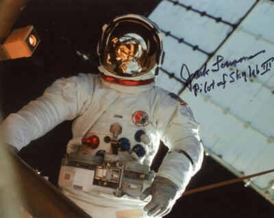 JACK LOUSMA SIGNED AUTOGRAPHED 8x10 PHOTO SKYLAB 3 ASTRONAUT NASA BECKETT BAS