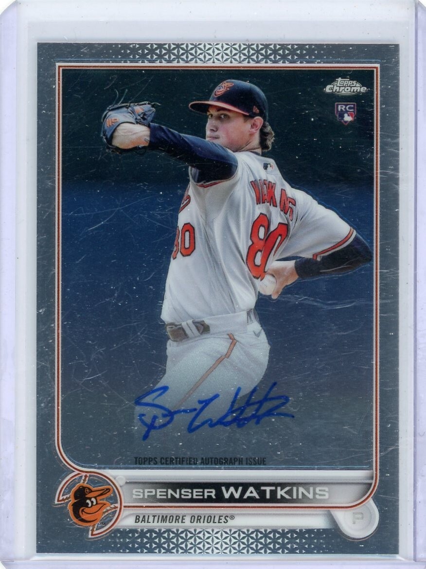 2022 Topps Chrome Spenser Watkins Rookie AUTO ORIOLES