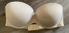 VICTORIA'S SECRET PINK Beige Wear Everywhere Strapless Push-Up Bra Size 32C