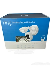 Ring Floodlight Cam and Chime Pro Hardwired White New in Box