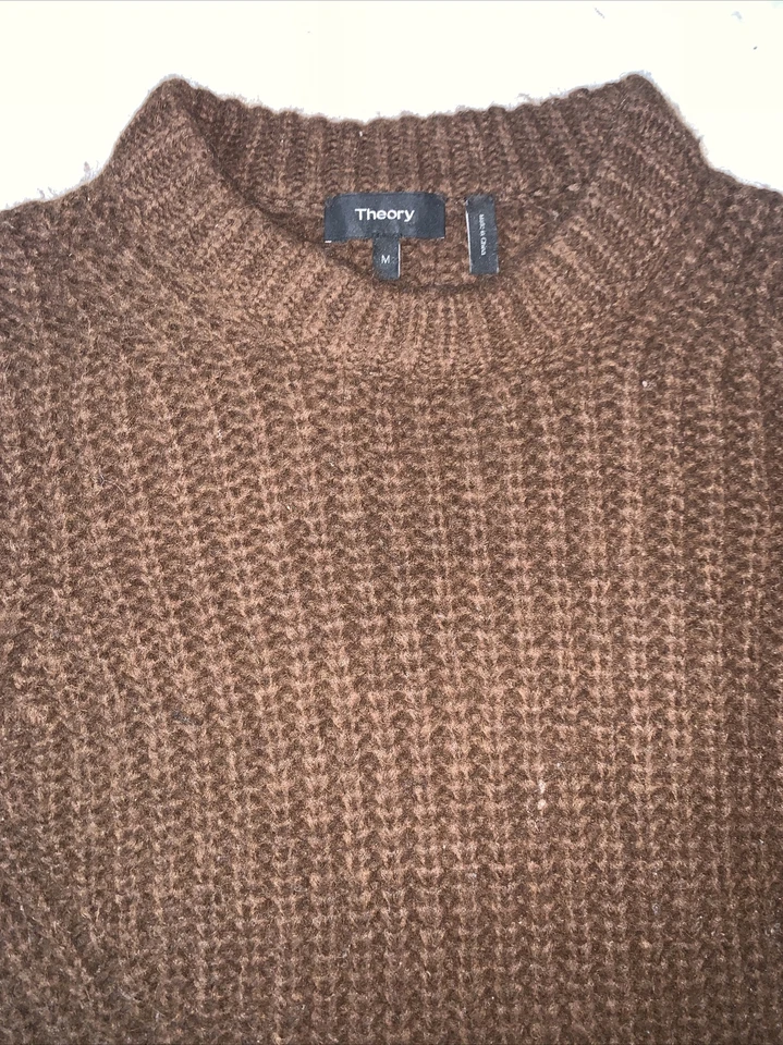 Suéter de alpaca tejido con cable Theory usado para mujer (talla M) Foto 4 de 4