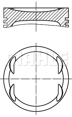 Piston for VAUXHALL OPEL:CORSA E,MERIVA A,COMBO Tour,ASTRA Mk V,ASTRA H Van,