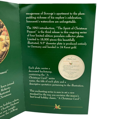Piatto da collezione Dept 56 Dickens A Christmas Carol #3 Spirit of Christmas 1993 - Foto 18 di 19