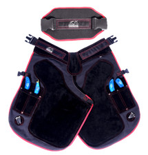 Farrier Apron Chaps with 4 Knife Pockets and 2 Nail Magnets with Back Support.