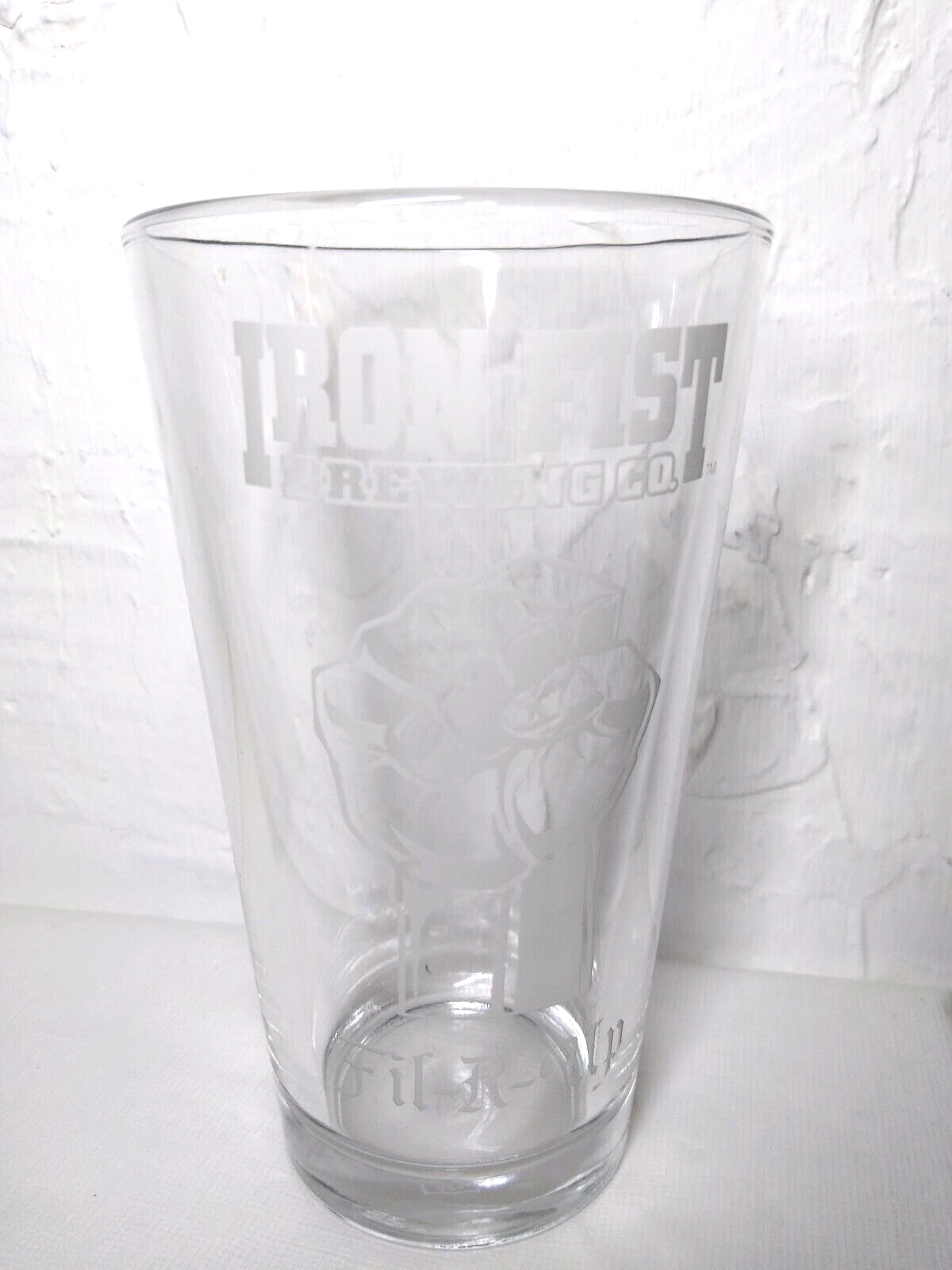 Iron Fist Beer Shaker Beer Glass FilRUp approx. 12 oz. Fast Ship