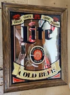 Vintage Lite Great Taste Less Filling Cold BEER Sign Bar Advertisement