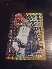 2022-23 Panini Mosaic /99 Anthony Edwards #5 Reactive Yellow Elevate 