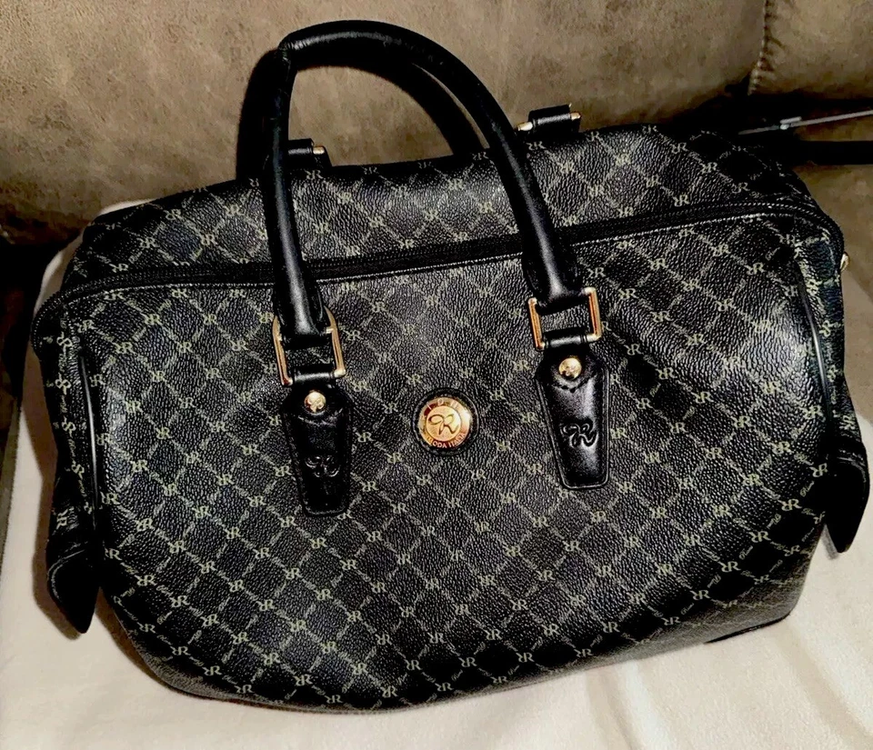 Rioni Aristo (Dark Brown-Blk- Boston large bag HANDBAG ITALIAN MONOGRAM - Image 2 of 4