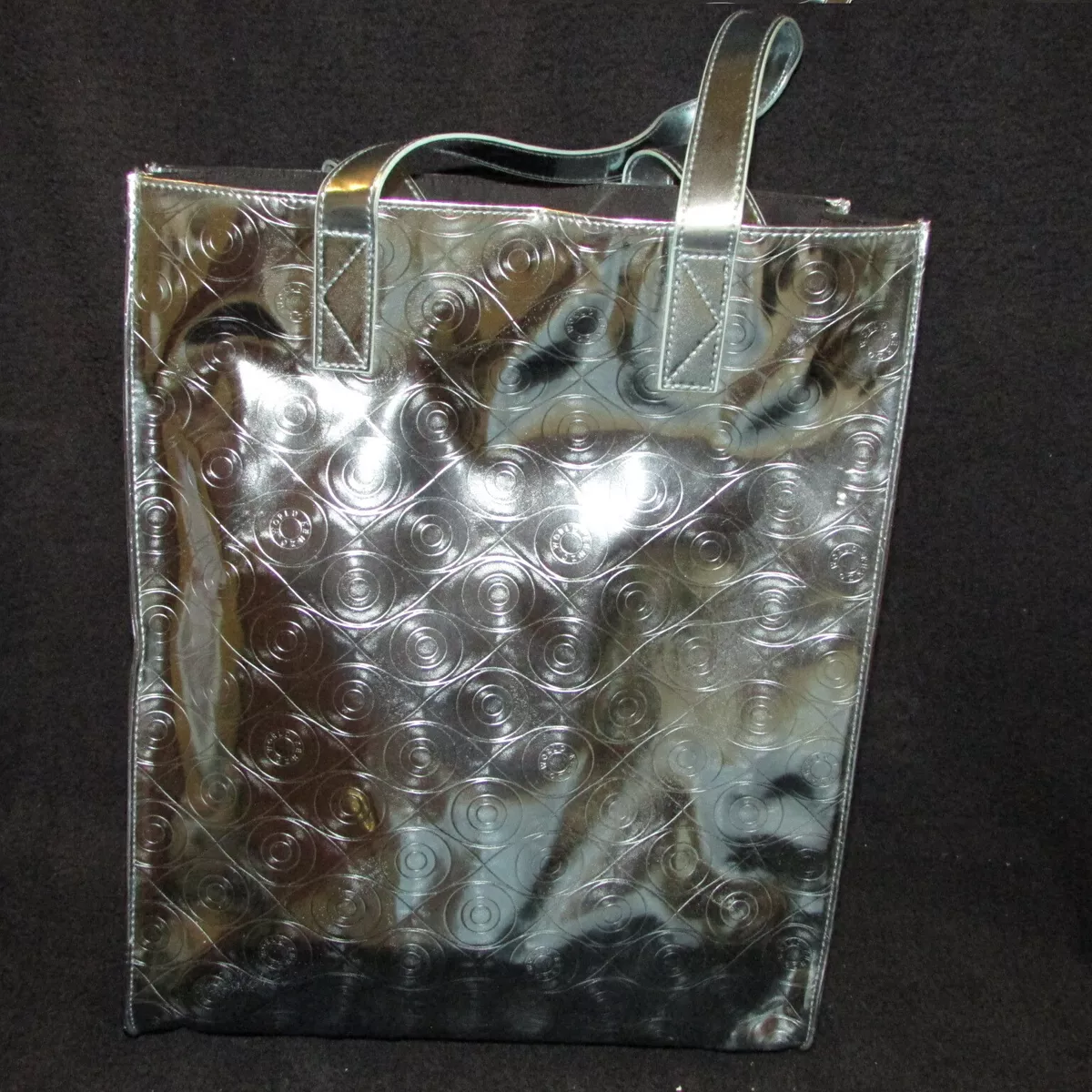 LOOK Beautiful Cond KENZO Perfums Metallic Blue Large Tote Bag