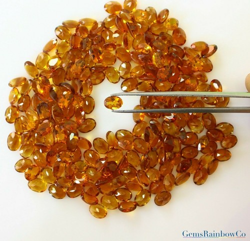 Natural Rare Quality 6X4mm & 8x6mm Deep Golden Citrine Oval Faceted Loose Stone - Imagen 2 de 9