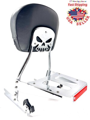 Harley HD Softail Standard FXST Detachable Passenger Sissy Bar Backrest Upright