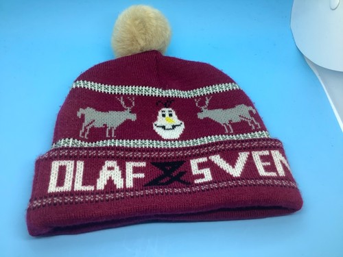 Disney Olaf Sven Beanie Burgundy Winter Cap One Size Hat - Picture 2 of 4