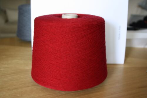 FILATO CASHMERE YARN 100%CASHMERE MADE IN ITALY NM 1/10 RED MELOGRANO 1000grammi - Afbeelding 1 van 4