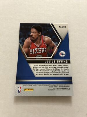 2019-20 Panini Mosaic #288 - Hall of Fame - Julius Erving