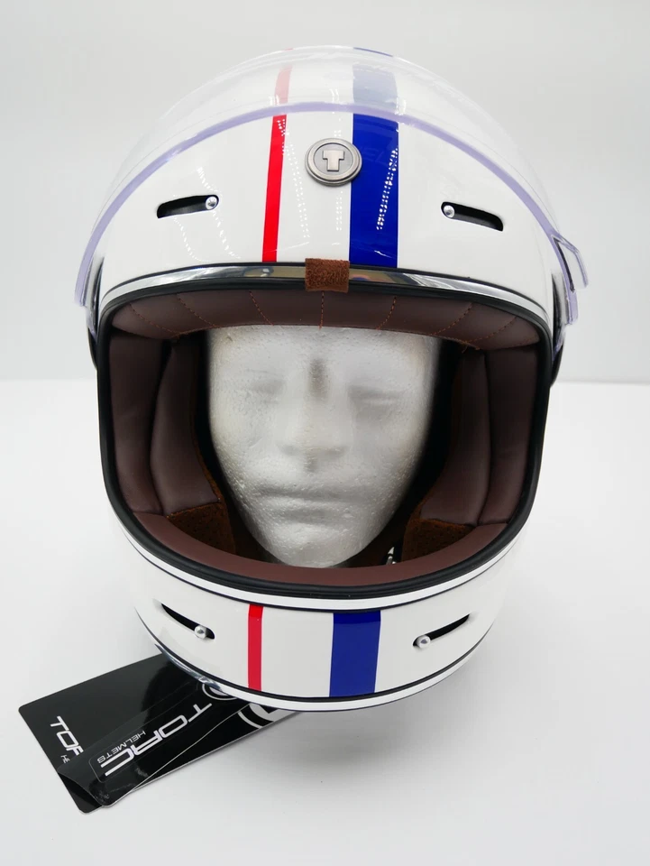 Torc Newport T1 Allegiance Motorcycle Helmet Gloss White Medium - T102ALL23 - Image 4 of 4