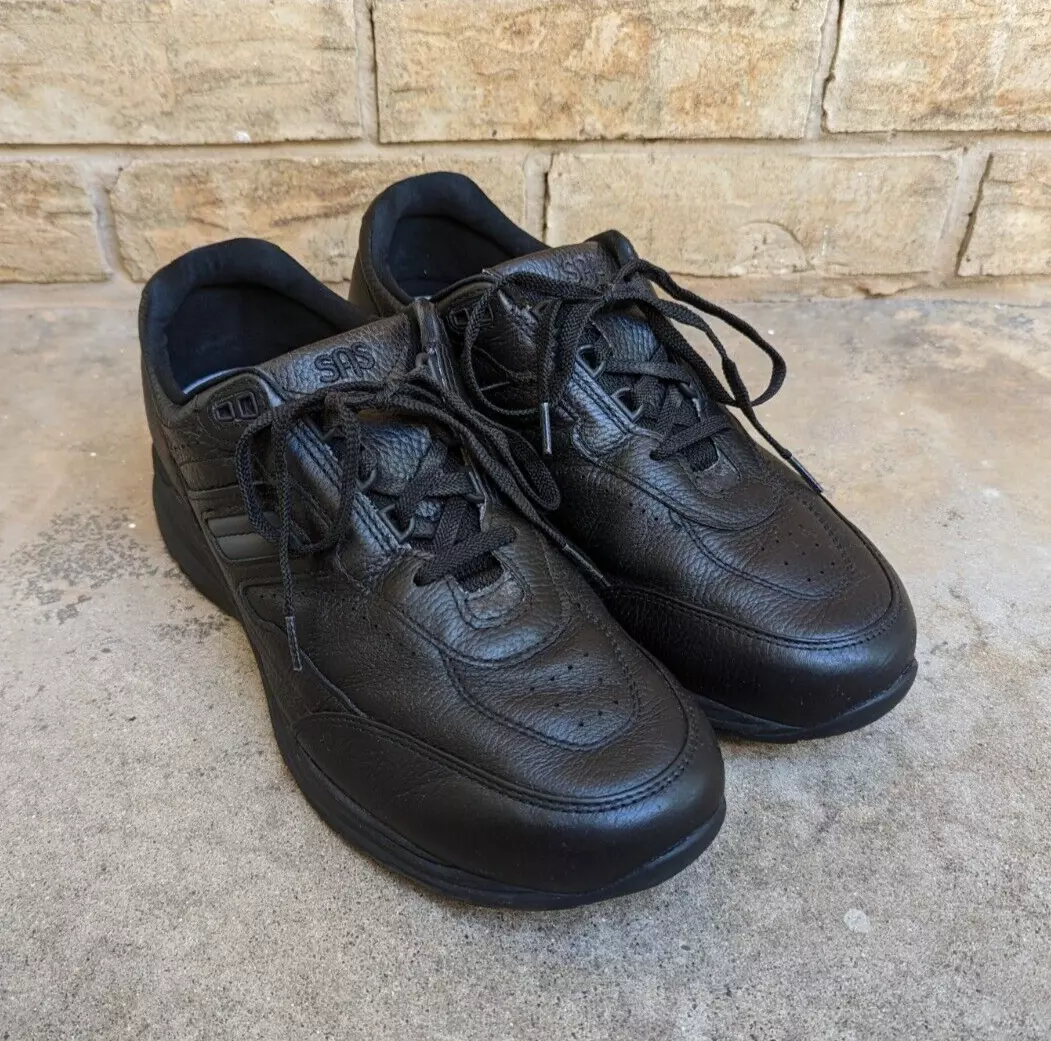 Sas journey mens sales black leather shoes