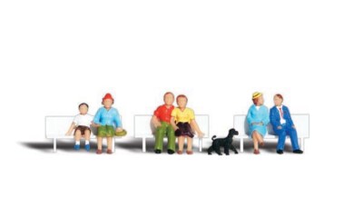 NEW Woodland Scenics Sitting & Waiting HO Train Figures A1834