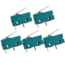 5Pcs KW4-3Z-3 Micro Switch COM and NO 2 Pins with Lever Normally Open