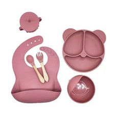 Baby feeding Set   6 Pcs Silicone Baby Feeding Set
