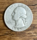 1952 D Silver HIGHER GRADE VF Washington Quarter Free Shipping