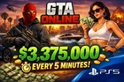GTA 5 Online 3.375.000$ Every 5 Minutes PS5 ONLY