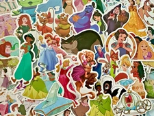 25PCS Kids Disney Pixar Princess Cartoon Characters Cute Stickers Decal Mix Lot