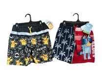 Bluey Pok mon Swim trunks Size 8 Boys
