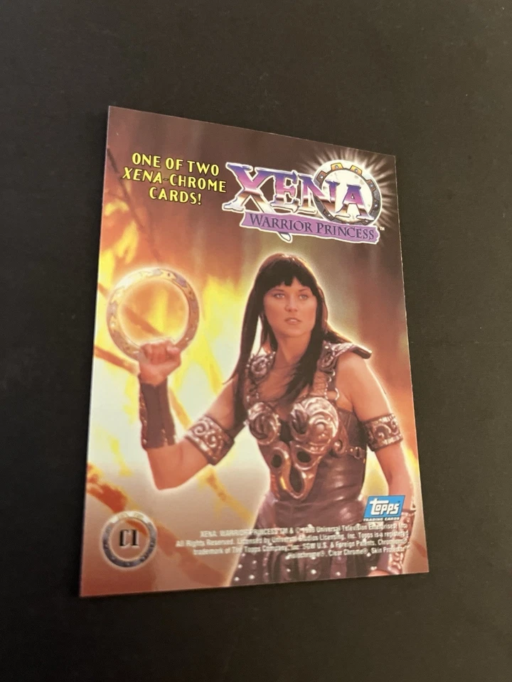 Tarjeta de inserción cromada Topps XENA 1998 Warrior Princess-C1 Foto 3 de 3