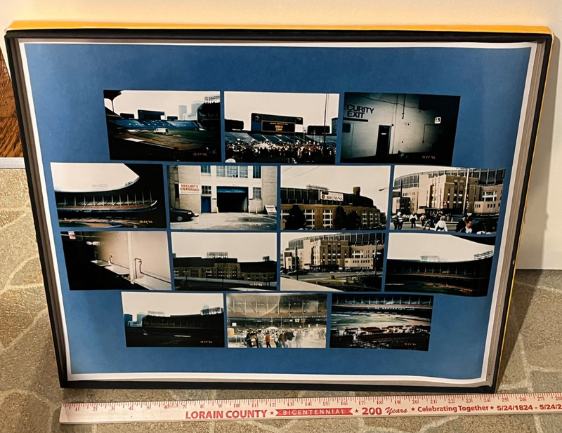 CLEVELAND INDIANS MUNICIPAL STADIUM PHOTO COLLAGE KODAK PAPER 24X20 INCH READ