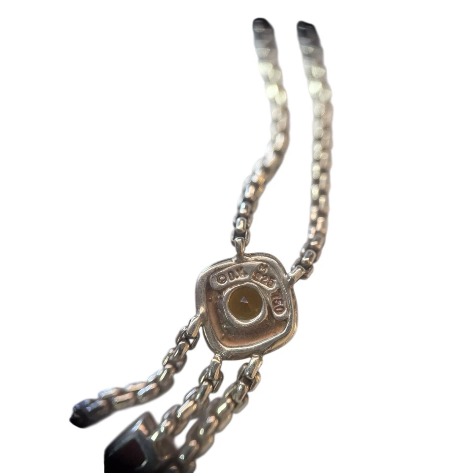 Collar lavalier confeti multipiedra David Yurman plata y oro amarillo Foto 3 de 4