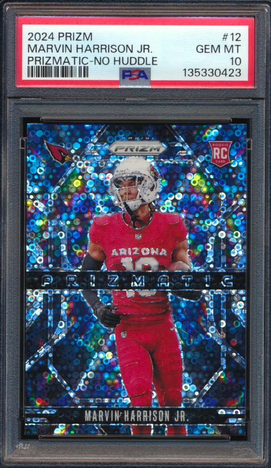Marvin Harrison Jr. Panini Prizm Prizmatic #12 No Huddle