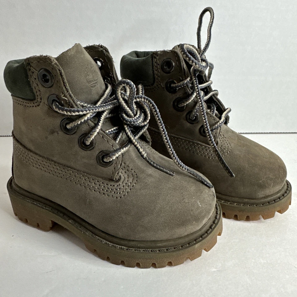 Timberland первоклассный водонепроницаемый ботинки серый нубук размер 4 - Изображение 3 из 4