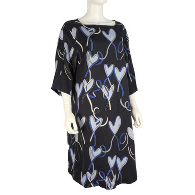ESCADA Sport D'amour Lotta love to give blau Herzdruck Etuikleid US 12