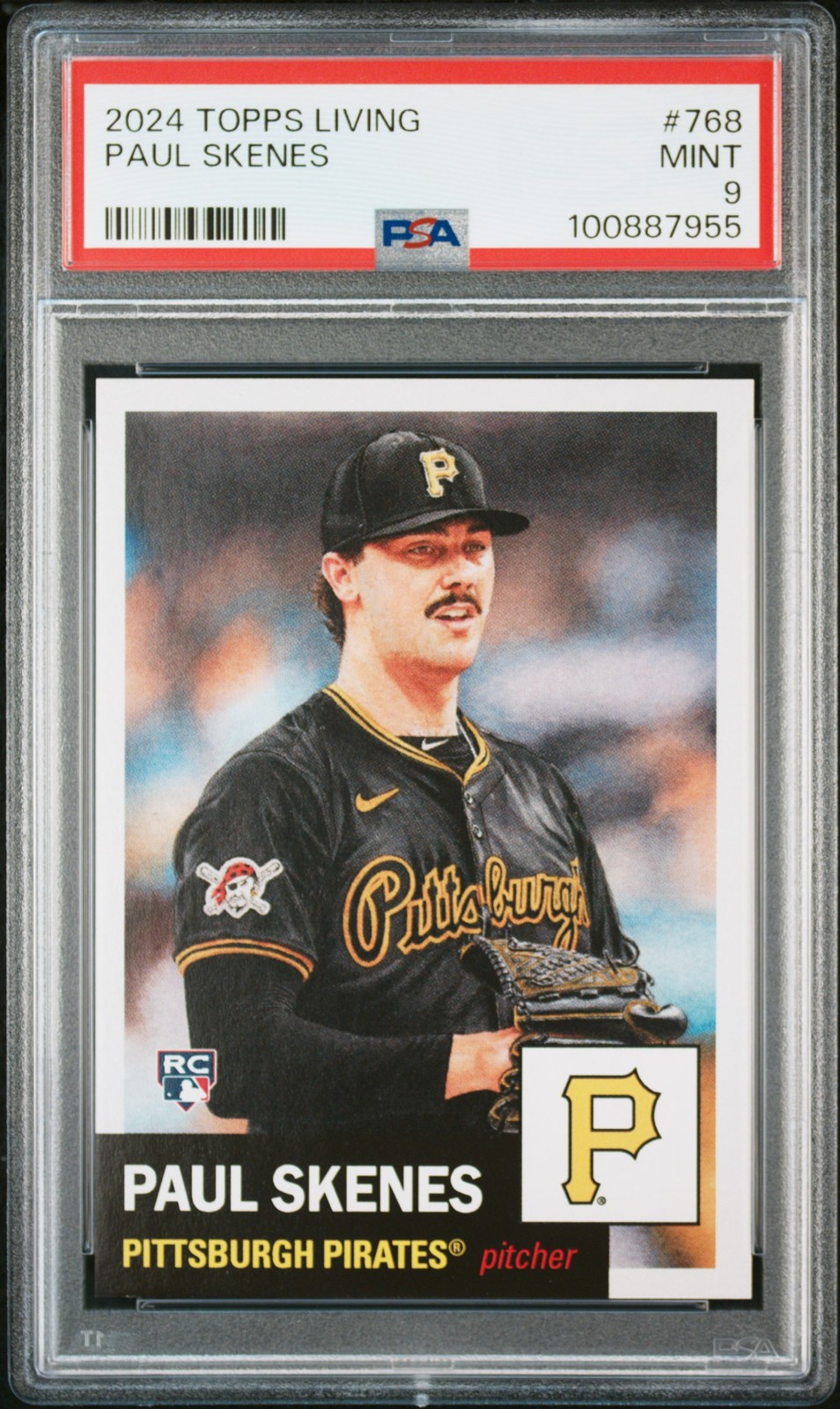 2024 TOPPS LIVING #768 PAUL SKENES ROOKIE RC PSA 9