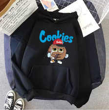 Cookies Logo Hoodies Pullover Sweat Shirt Smoking Cookie Design S-3L