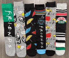 Brand New - One Size Fits Most - Friends TV Show - 6 Pair Crew Socks