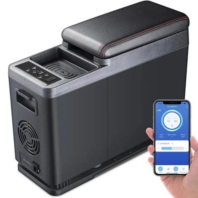 ALPICOOL 12V KLEINE ARMLEHNE AUTO KOMPRESSOR KÜHLSCHRANK KÜHLBOX KABELLOS TELEFON LADEN