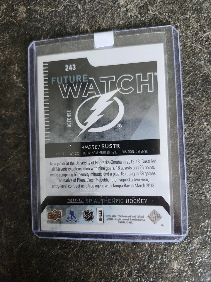 2013-14 SP Authentic Future Watch 0184/1299 Andrej Sustr Card# 243 - Image 2 of 2