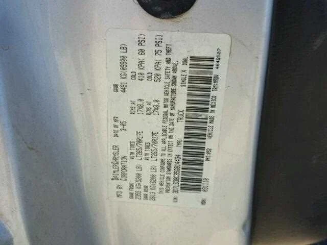 05 Dodge Ram 3500 USED Single Rear Wheel Type SPARE CARRIER - Imagem 4 de 4