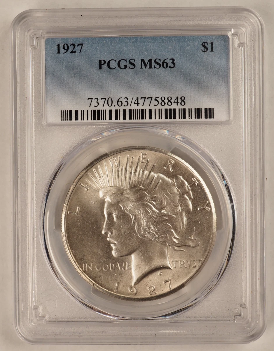 MS 63 Graded 1927 Year Peace Dollars (1921-1935) for sale | eBay