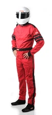 RaceQuip 110015RQP 110 Series 1-Pc Driving Suit SFI 3.2A/1 Red/Black Stripe