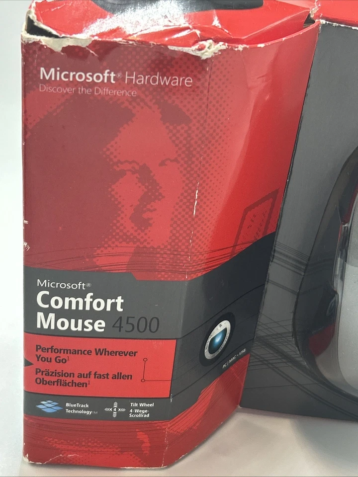 Microsoft Comfort Mouse 4500 Black/Gray (New Sealed) Rare - Image 2 of 4