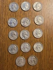 Washington Silver Quarters 1941-1964 90% Silver (lot of 14)