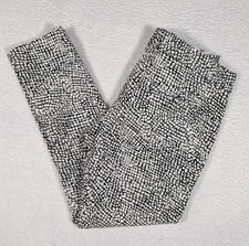 Banana Republic Sloan Pants Womens 2 Petite Ankle Slim Stretch Black/White Print