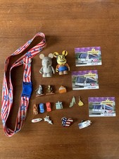 Official DISNEY LOT: Lanyard, Pins, Minifigures, Pendants, Trading Cards