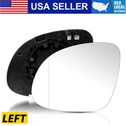 Driver Left Side Mirror Glass for 2009-16 2017 VW Tiguan w/Backing Plate Heated