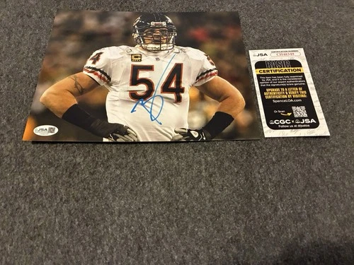 Brian Urlacher Signed 8x10 Photo Jsa Coa Chicago Bears Autograph