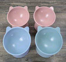 4 Raised Cat Food Bowls Elevated Cat Bowls Tilted Anti Vomit Food Cat Bowls